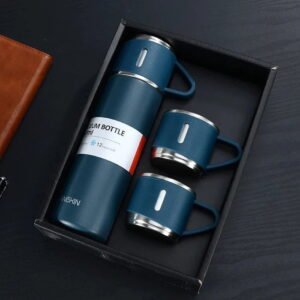 Stainless Steel Vacuum Flask Hot And Cool Water Bottle with two cups Price In Bangladesh